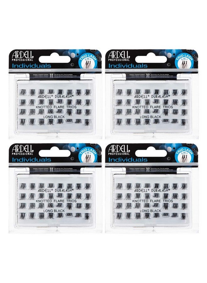 ARDELL False Eyelashes Individual Trios Long Black 4 Pack - Image 1
