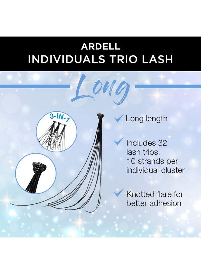 ARDELL False Eyelashes Individual Trios Long Black 4 Pack - Image 3