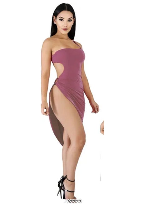 MANIKAN Womens soft cotton open in the back, short on one side and long on the other