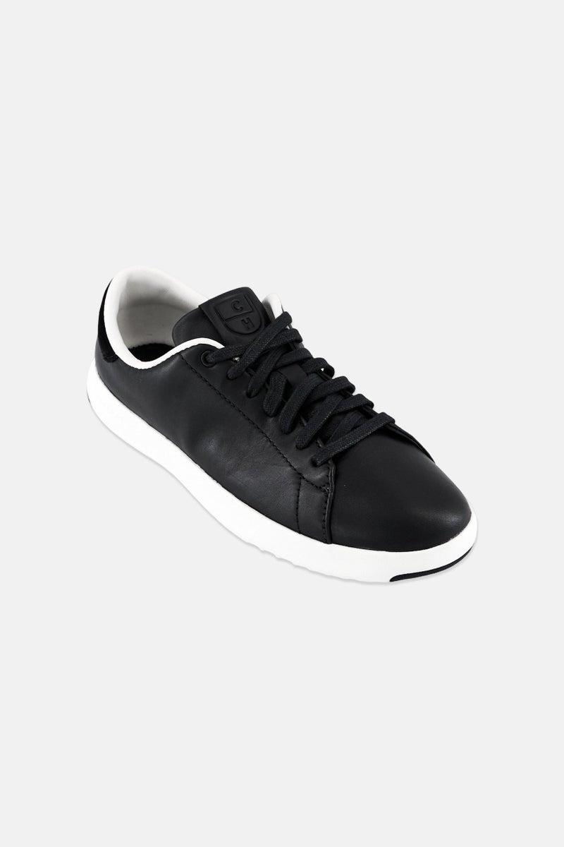 COLE HAAN Women Wide Granpro Lace Up Tennis Shoes, Black - Image 1