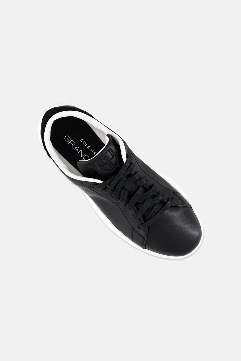 COLE HAAN Women Wide Granpro Lace Up Tennis Shoes, Black - Image 3