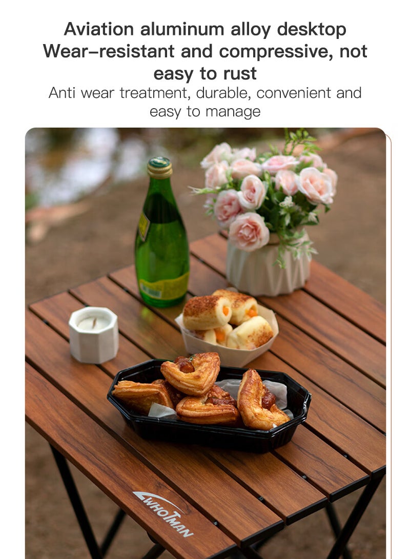 Whotman 5pcs Outdoor Portable Folding Table and Chair Combination - Image 4