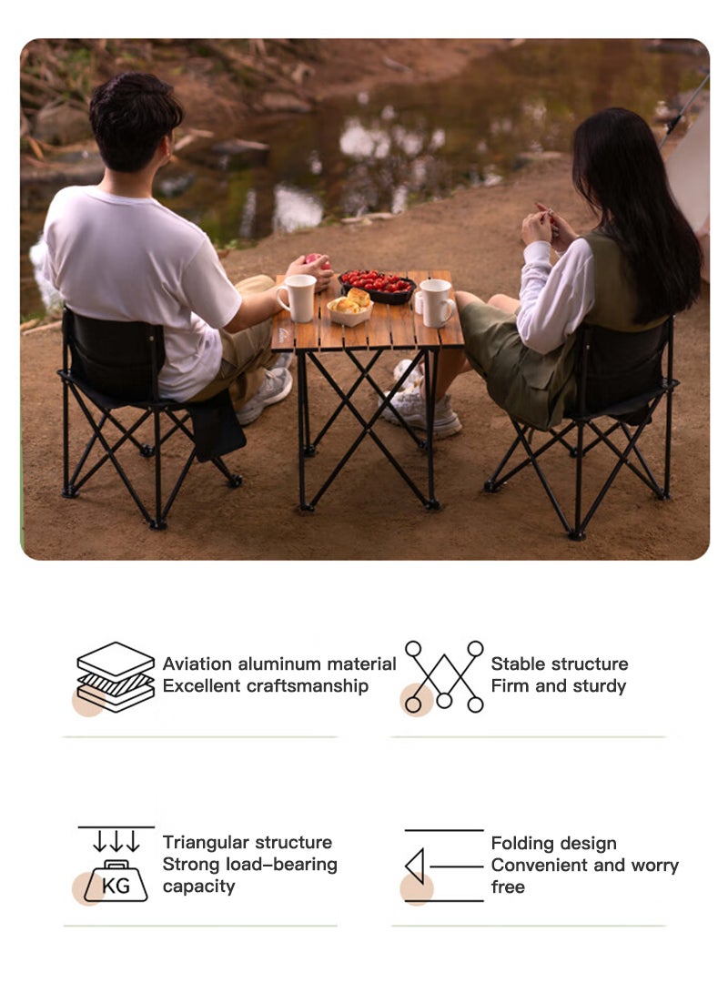 Whotman 5pcs Outdoor Portable Folding Table and Chair Combination - Image 3