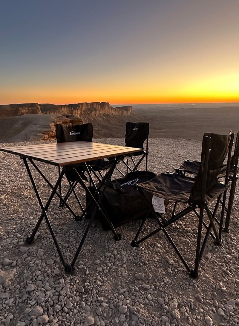 Whotman 5pcs Outdoor Portable Folding Table and Chair Combination - Image 2