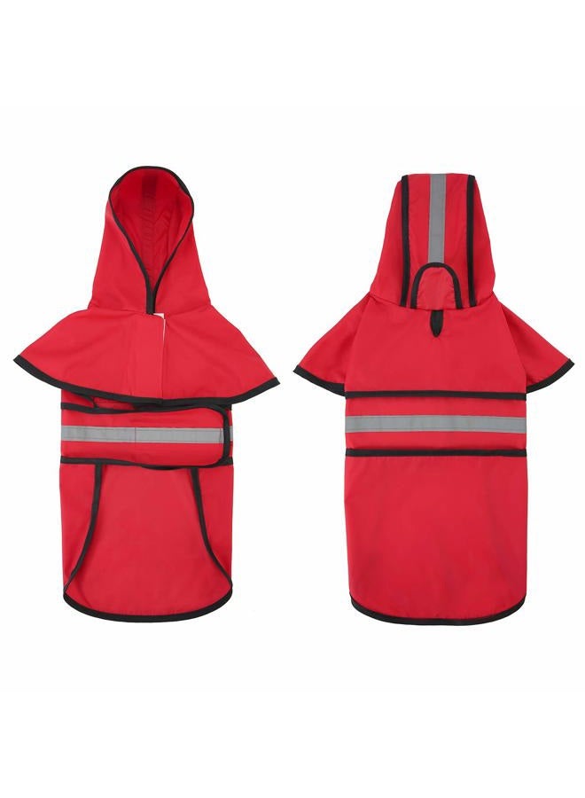 HDE Dog Raincoat Hooded Slicker Poncho for Small to X-Large Dogs and Puppies (Red, X-Large) - Image 4