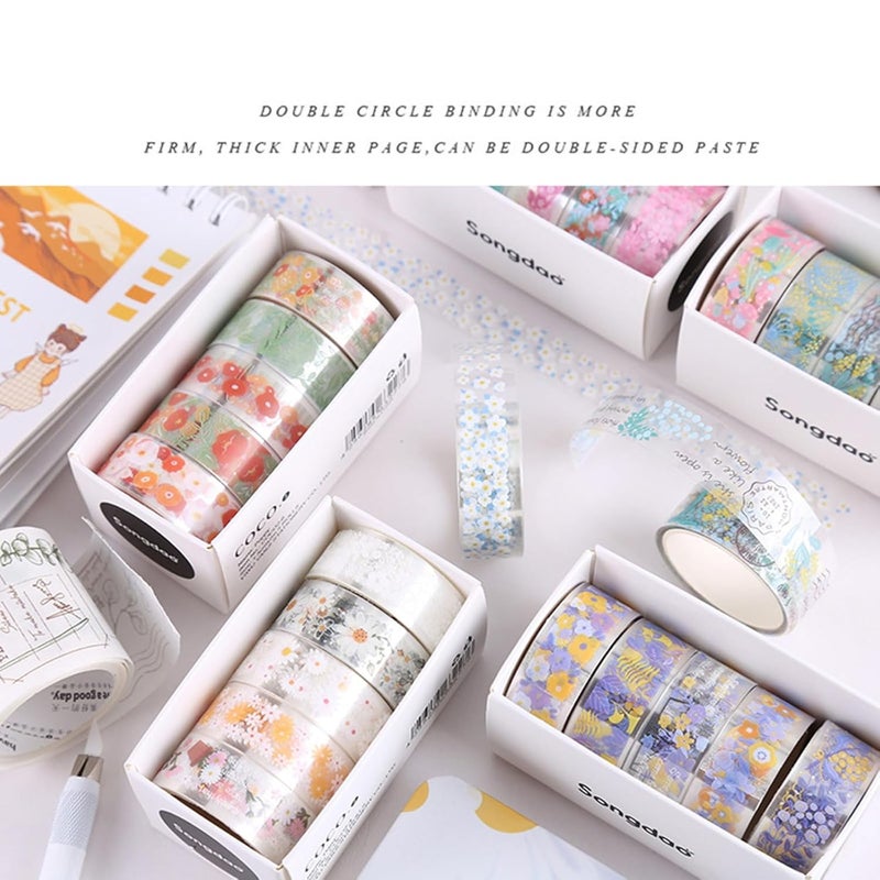 لانلينغ هياسينث شريط زخرفي 15 مم × 2 م ملصقات سكرابوكينغ زهرية لمجلة الألبوم الصوري مخطط تغليف الهدايا - Image 5