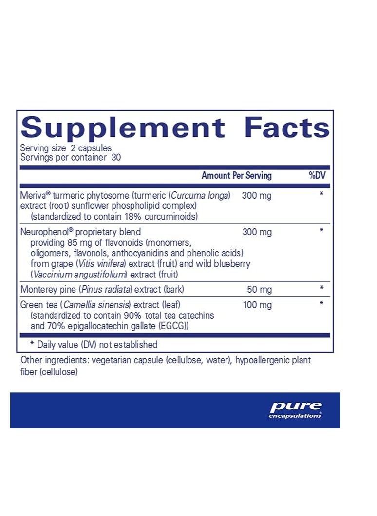 Pure Encapsulations - CurcumaSorb Mind 60 Capsules - Image 1