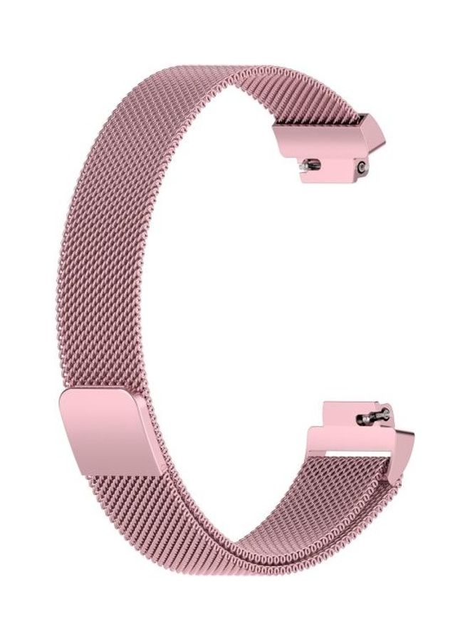 NIBEMINENT Milanese Replacement Wrist Strap For Fitbit Inspire 2 Rose Pink - Image 1