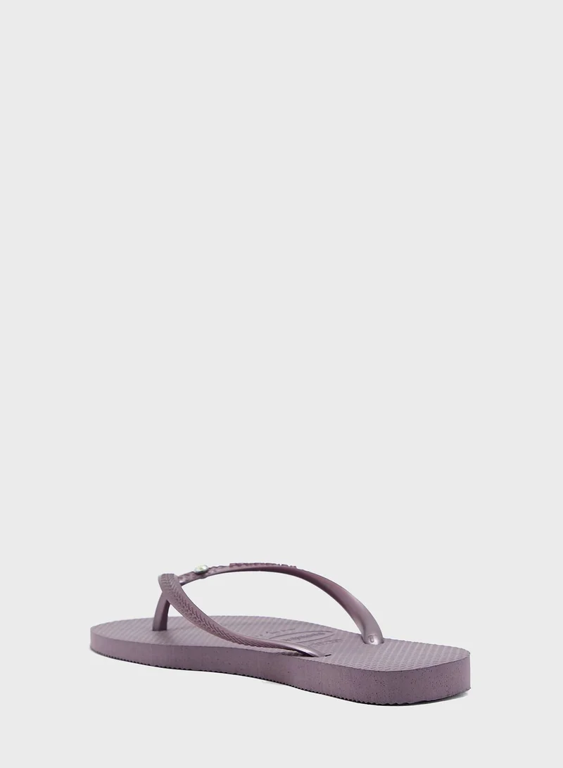 havaianas Slim Crystal Flip Flops