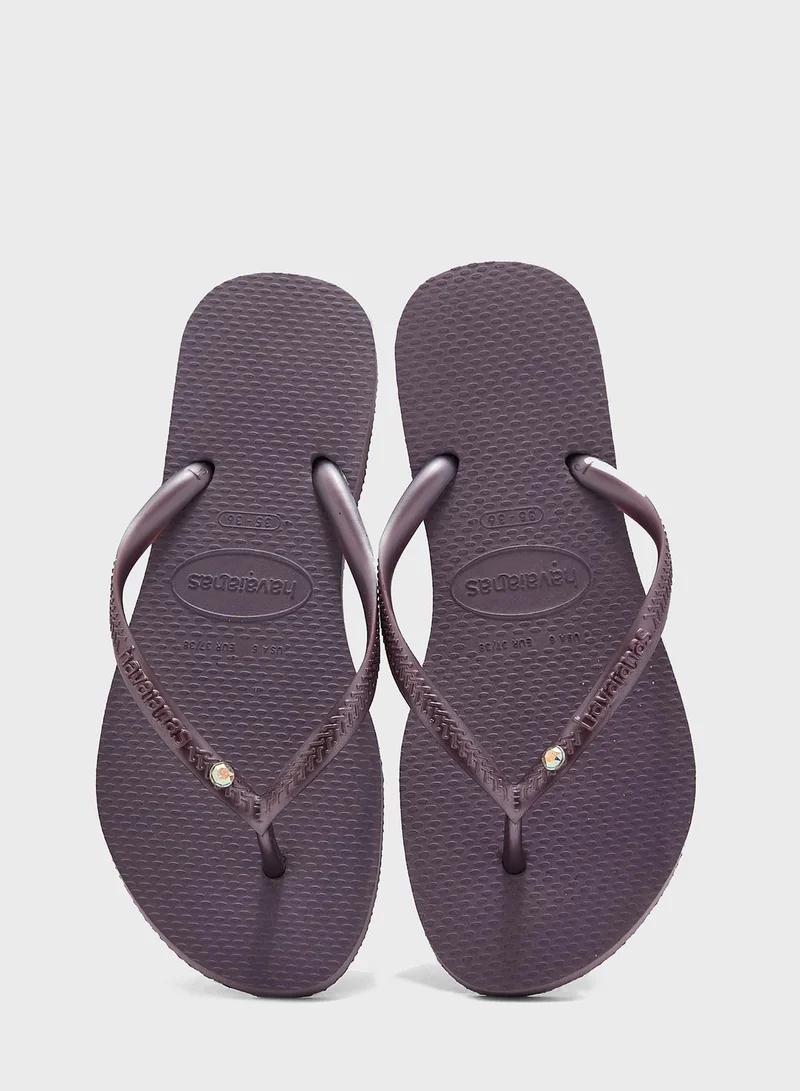 havaianas Slim Crystal Flip Flops