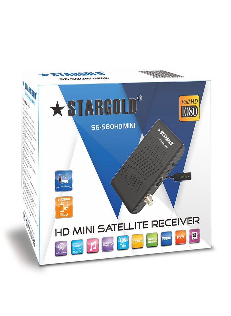 Stargold - HD Mini Satellite Receiver Full HD 1080P 5000 Channels memory space Frequency Range 950-2150MHz - Image 1