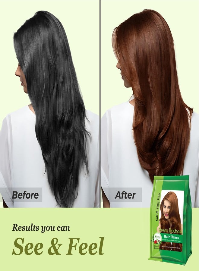 Prem Dulhan Hair Henna 125 g/4.40 Ounce for Vibrant & Long-Lasting Results, Natural Brown Shade, Ammonia-Free & PPD-Free Coloring, Sachets (Natural Brown, 125 gm (Pack of 2)) - Image 5