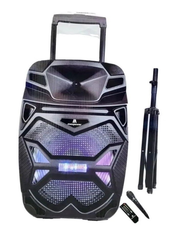 DLC-32288 Bluetooth Loud Speaker with Stand – 9500W High Power, FM Radio, USB Playback, Rechargeable Battery – Portable Party Sound System - Image 1