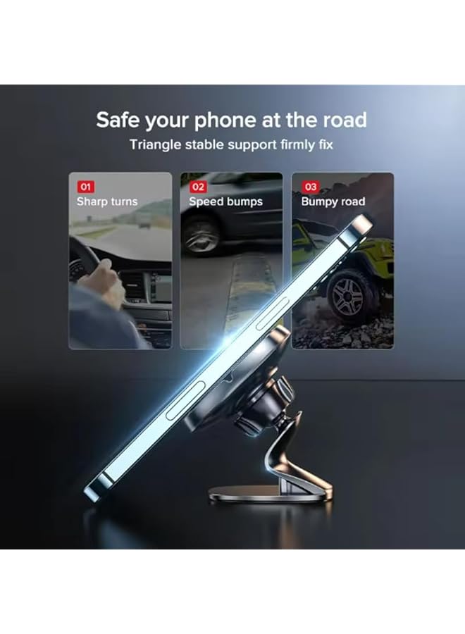 Green Tiger Magnetic Car Phone Holder, 360-Degree Rotating Dashboard Mount, Strong Navigation Bracket with Magnetic Air Outlet - Image 5