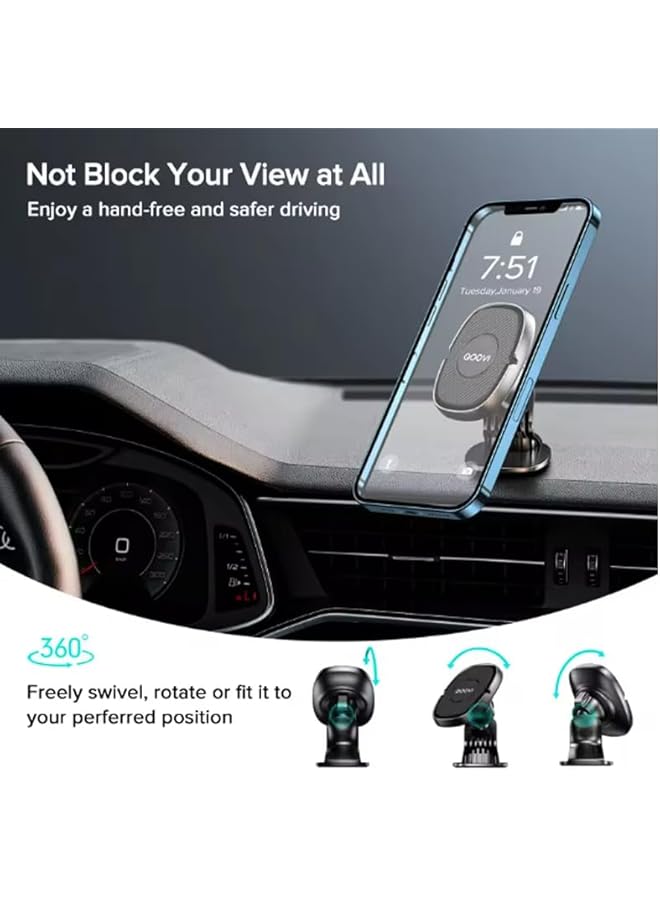 Green Tiger Magnetic Car Phone Holder, 360-Degree Rotating Dashboard Mount, Strong Navigation Bracket with Magnetic Air Outlet - Image 3
