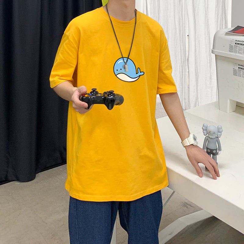 2021 Cartoon Printed T-Shirt Men'S Loose Fashion Round Neck Short Sleeve T-Shirt Casual Men'S Clothes - Image 1