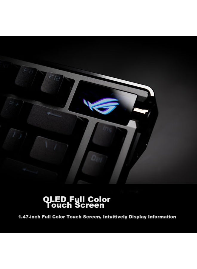 Rog Yemo Extreme Mechanical Keyboard, Wireless/bluetooth Tri-mode, 75-key Layout, Hot-swappable, Customizable Gasket Structure, Full-color Oled, 8k Polling Rate, Nx Snow White Switches - Image 2