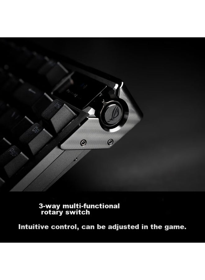 Rog Yemo Extreme Mechanical Keyboard, Wireless/bluetooth Tri-mode, 75-key Layout, Hot-swappable, Customizable Gasket Structure, Full-color Oled, 8k Polling Rate, Nx Snow White Switches - Image 5