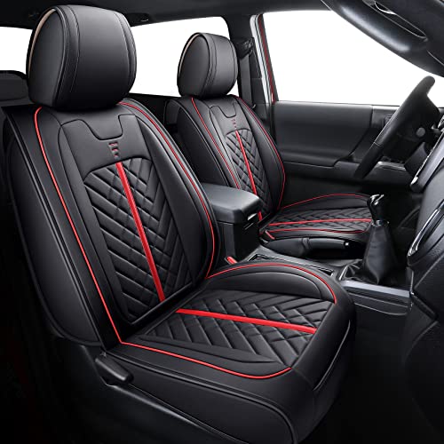 Tomatoman Toyota Tacoma Seat Covers 20052022 2023 2024 2025 Truck Access Crew Double Extended Cab TRD Sport Offroad Limited SR5 V6 Truck Airbag Compatible Car CushionsFull SetBlackRed
