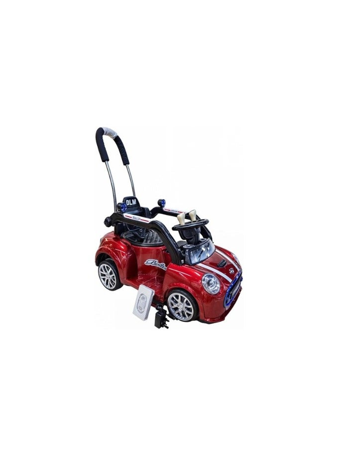 Shard 3 in 1 Push Ride on Car for Kids, Ride on baby Car with Music & Parental Handle，Anti-fall Push Ride on Car, Drive 1 to 3 Years Girl Boy red/black  - Image 1