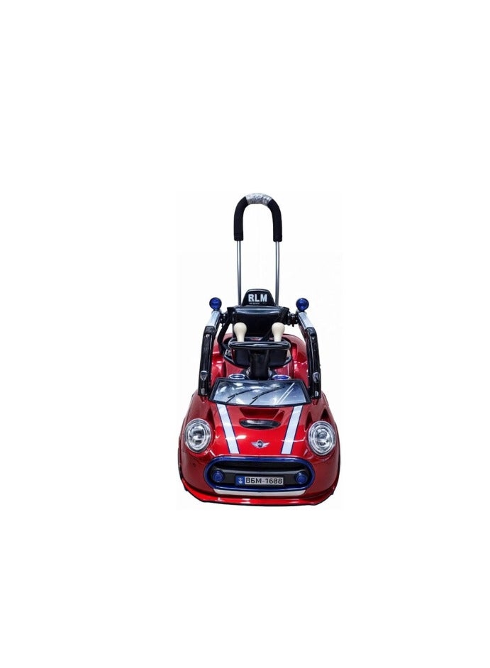 Shard 3 in 1 Push Ride on Car for Kids, Ride on baby Car with Music & Parental Handle，Anti-fall Push Ride on Car, Drive 1 to 3 Years Girl Boy red/black  - Image 2