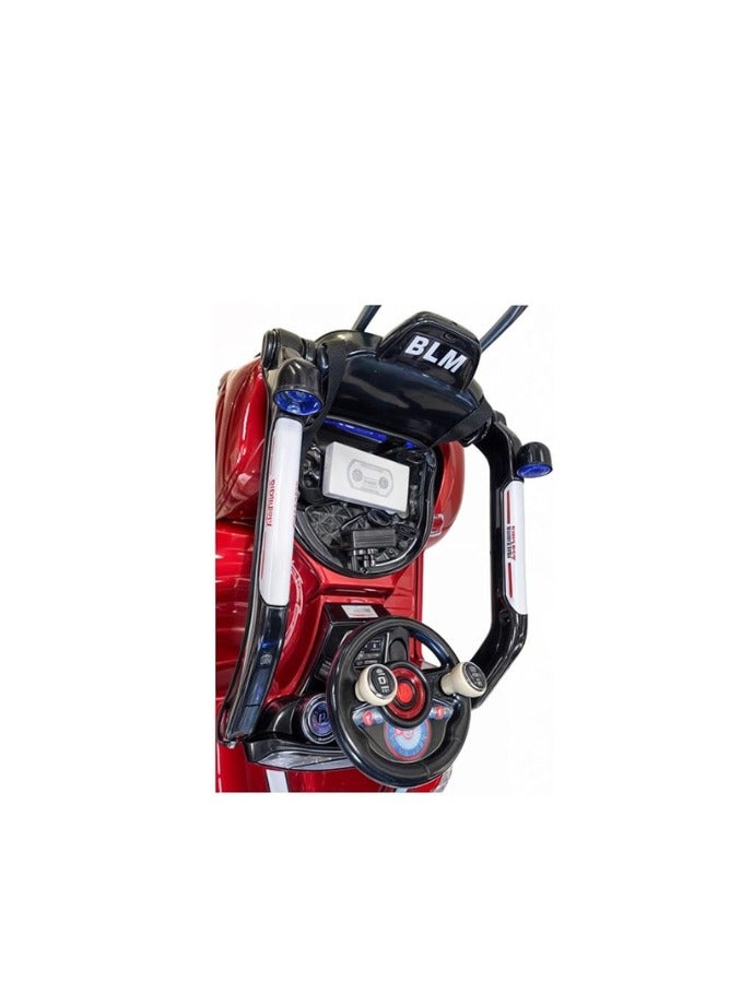 Shard 3 in 1 Push Ride on Car for Kids, Ride on baby Car with Music & Parental Handle，Anti-fall Push Ride on Car, Drive 1 to 3 Years Girl Boy red/black  - Image 3