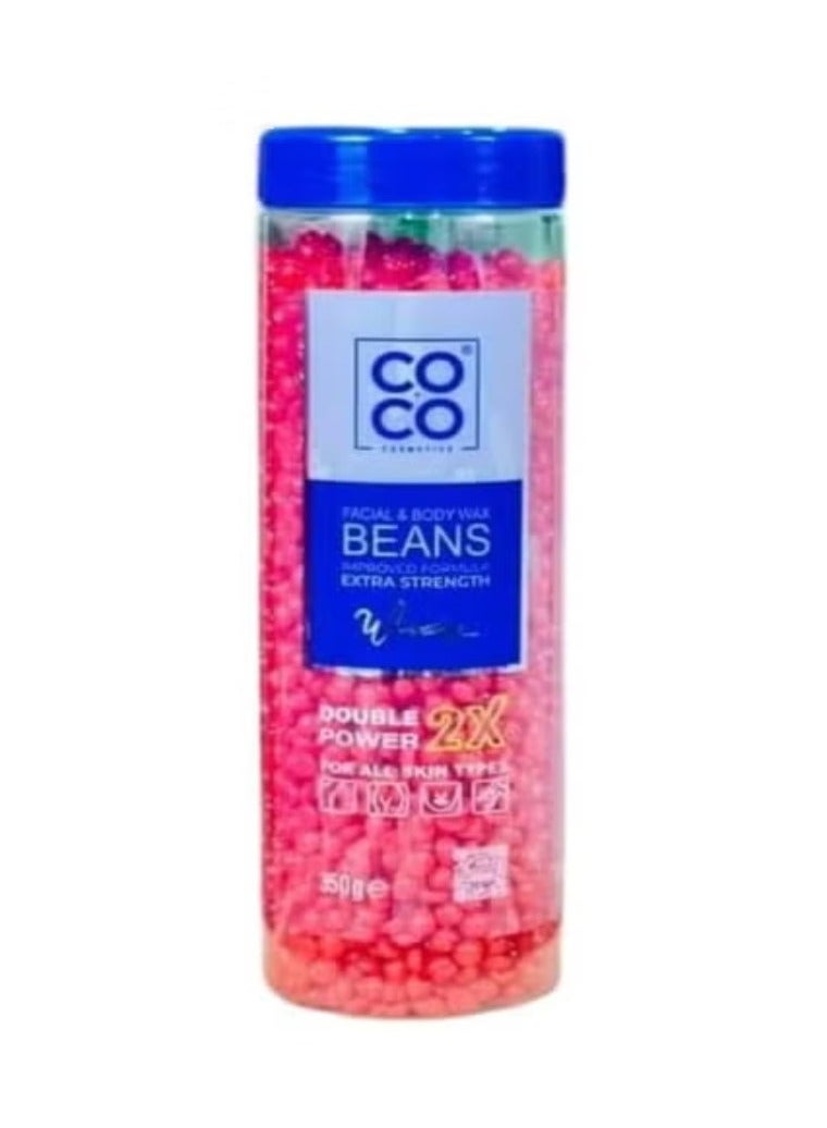 Coco Double Strength Face and Body Wax Beads - 2 x 350g - Image 1