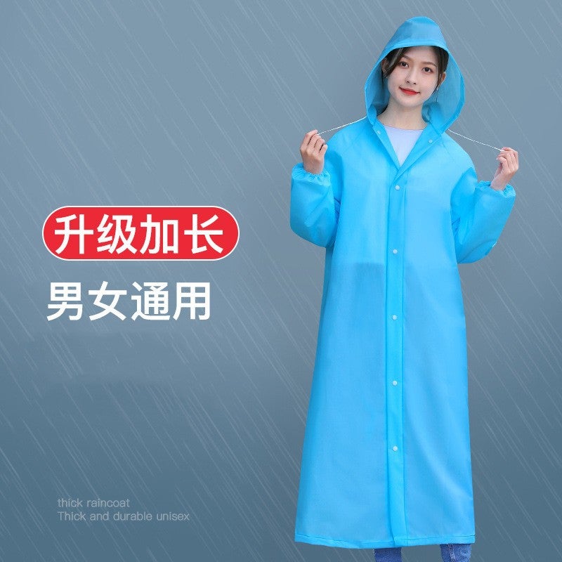 Non-Disposable Eva Raincoat For Adults Thickeneded Travel Outdoor Cycling Portable Poncho Hiking Raincoat - Image 2