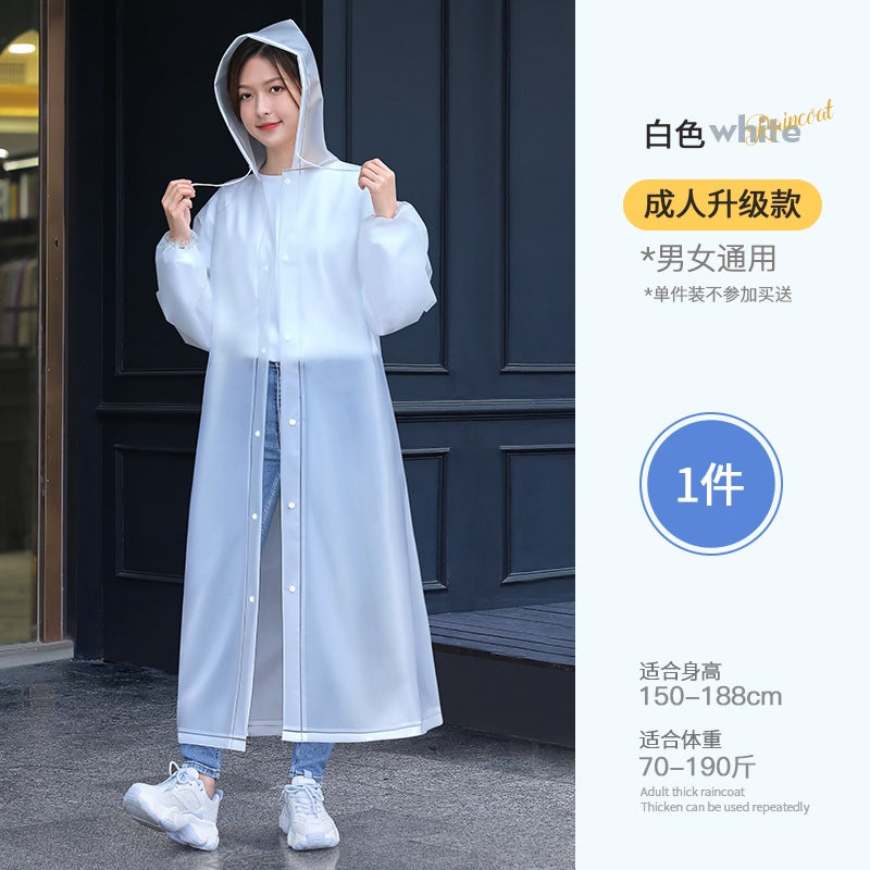 Non-Disposable Eva Raincoat For Adults Thickeneded Travel Outdoor Cycling Portable Poncho Hiking Raincoat - Image 1