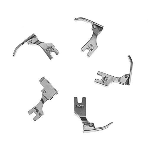 SING F LTD 5Pcs Steel Presser Foot Hinged Narrow Left Right Center Zipper Feet Industrial Sewing Machine S518NS P36LN P36N P35 P363 - Image 1