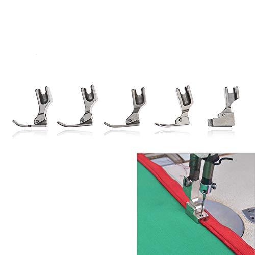 SING F LTD 5Pcs Steel Presser Foot Hinged Narrow Left Right Center Zipper Feet Industrial Sewing Machine S518NS P36LN P36N P35 P363 - Image 2