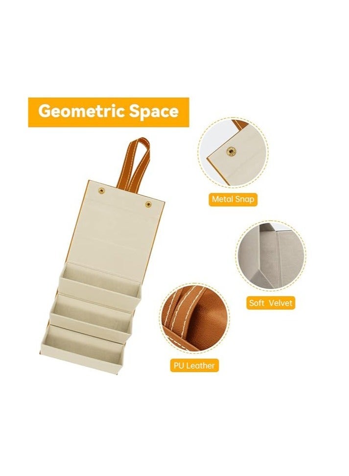 كابتن تيك Sunglasses Organizer, Glasses Case Portable Travel Sunglasses Holder Foldable Eyeglasses Storage Box Hanging Eyewear Holder for Women Men  - Image 4
