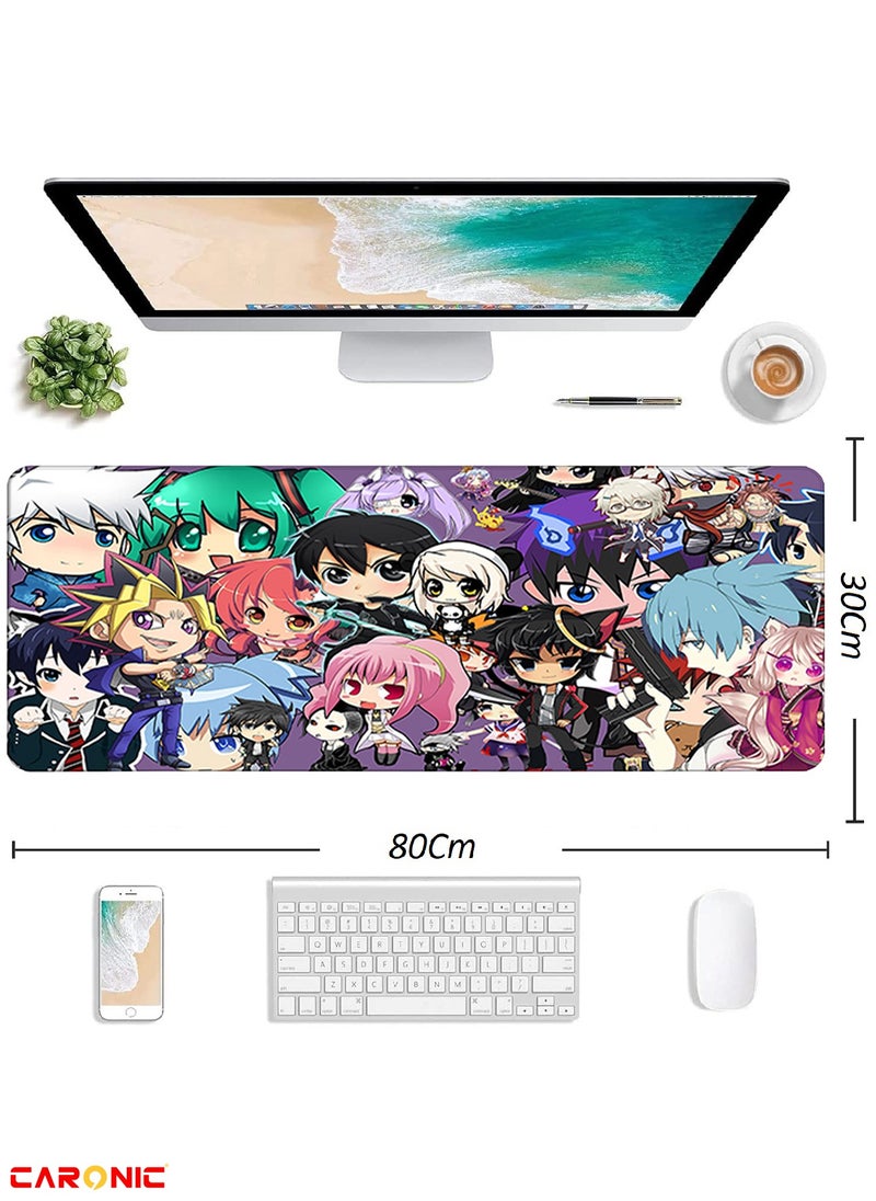 CARONIC - Large Gaming Mouse Pad with Superior Micro Weave Cloth Extended Desk Mousepad with Stitched Edges Non-Slip Base Water Resist Keyboard Pad For Gamer And Office Home YGO 104 - Image 1