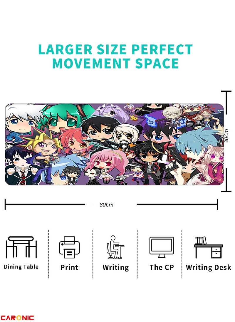 CARONIC - Large Gaming Mouse Pad with Superior Micro Weave Cloth Extended Desk Mousepad with Stitched Edges Non-Slip Base Water Resist Keyboard Pad For Gamer And Office Home YGO 104 - Image 1