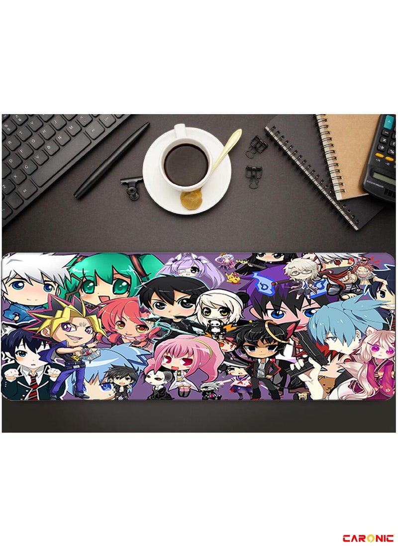 CARONIC - Large Gaming Mouse Pad with Superior Micro Weave Cloth Extended Desk Mousepad with Stitched Edges Non-Slip Base Water Resist Keyboard Pad For Gamer And Office Home YGO 104 - Image 1
