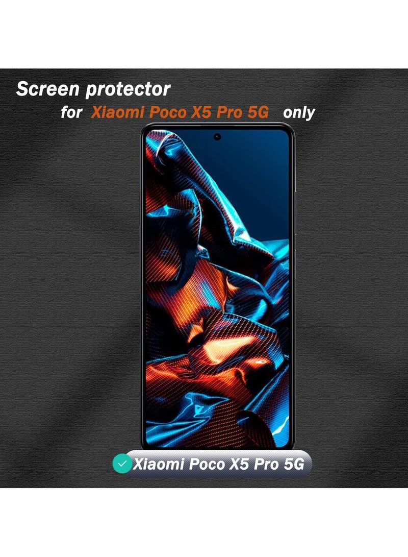 حماية خصوصية لشاشة Xiaomi Poco X5 Pro، زجاج مقسى للخصوصية، فيلم حماية شاشة متوافق مع 9H صلابة مضاد للخدش ومضاد للتجسس لفيلم زجاج مقسى لـ Xiaomi Poco X5 Pro - Image 2