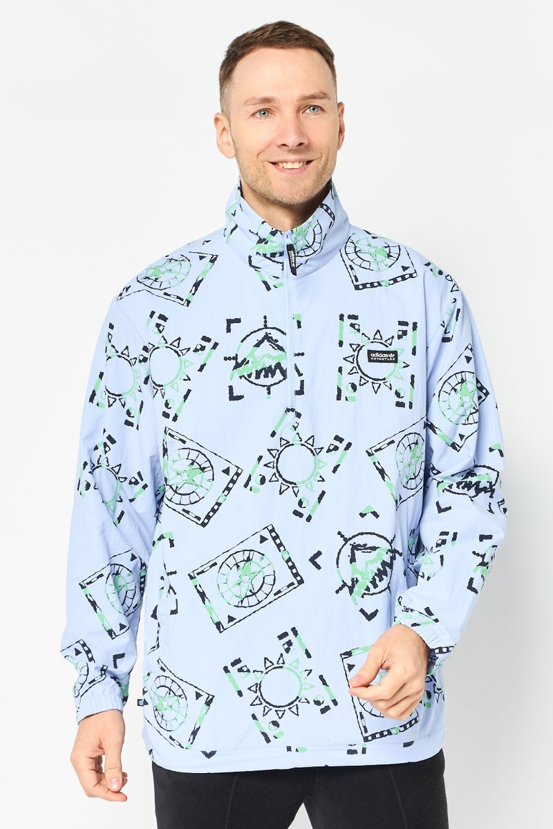 adidas Originals Men Sportswear Fit Long Sleeve Outdoor Jacket, Multicolor - Image 1