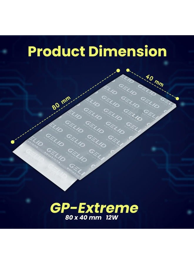 Gelid Solutions GP-Extreme 12W-Thermal Pad 80x40x3.0 (2pcs) Excellent Heat Conduction, Ideal Gap Filler. Easy Installation. 80x40x3.0 (2pcs) - Image 3