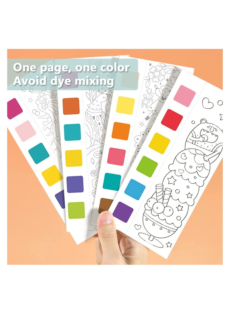 Zikra كتاب رسم مائي جيب، مجموعة علامة مائية، كتاب رسم مائي جيب، كتاب رسم مائي جيب للسفر للفنانين، المبتدئين، طلاب الرسم (1 قطعة، حلم الحكاية الخيالية) - Image 4