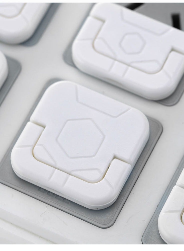 Ten Children's Electric Shock Resistant Socket Pull Ring Protective Covers White - Image 4