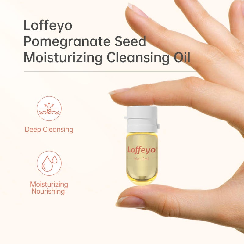 Loffeyo 20PCS Travel Cleansing Oil Makeup Remover, Individually Mini Size Packaged Units, Moisturizing Pomegranate Seed, Travel Essential, Hotel Use - Image 3