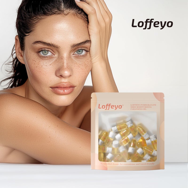 Loffeyo 20PCS Travel Cleansing Oil Makeup Remover, Individually Mini Size Packaged Units, Moisturizing Pomegranate Seed, Travel Essential, Hotel Use - Image 2