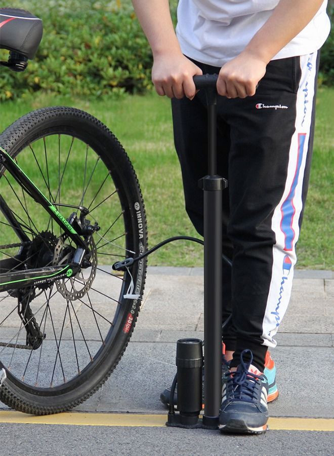 UNUNS Household Bike Pump with Gauge - Portable Bicycle Tire Pump - 160 PSI Bike Air Pump，Multi-function Air Pump for Basketball/Football/Motorcycles/Car - Image 3