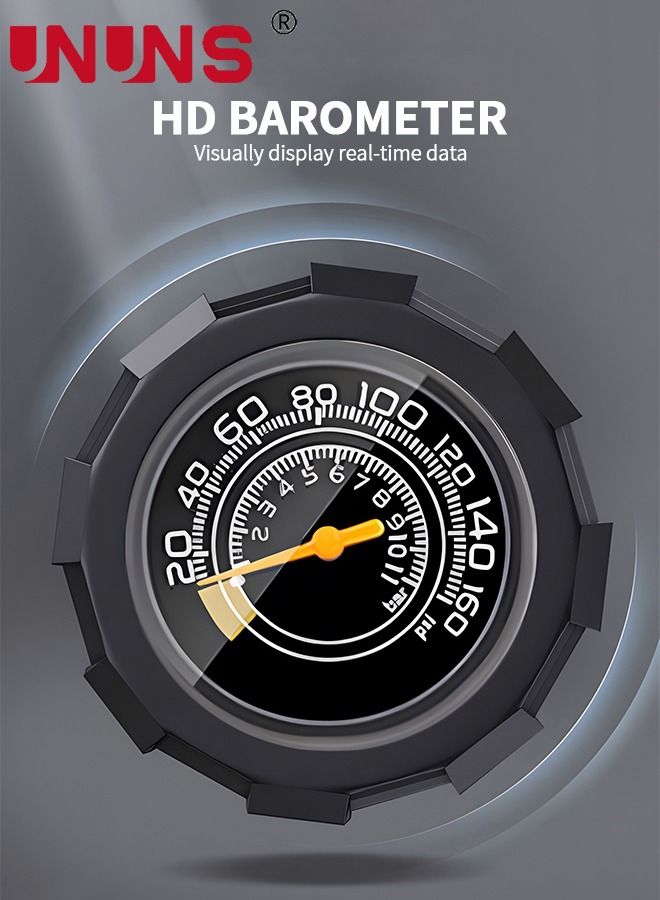 UNUNS Household Bike Pump with Gauge - Portable Bicycle Tire Pump - 160 PSI Bike Air Pump，Multi-function Air Pump for Basketball/Football/Motorcycles/Car - Image 5