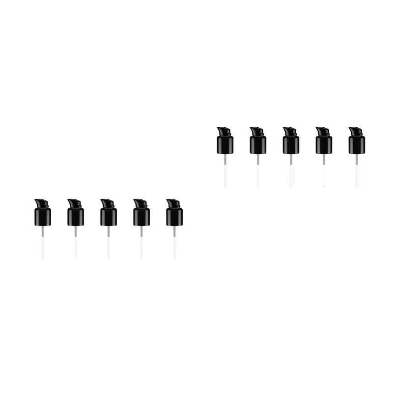 10 Pcs Lotion Pump Moisturizing Cream Pump Emulsion Replacement Press Pumps Bottle Caps Black (20 /45mm) - Image 1