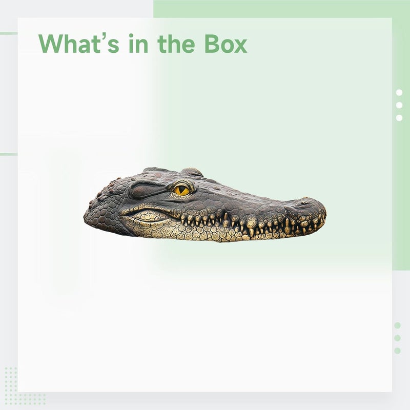 Pool Float Alligator Decoy, 32 Cm (12.6 in) Decoration Pond Floating Head Alligator, for Swimming Pools and, Look Realistic Crocodile, Resin Synthetic, Water Decoration Garden Yard - Image 5