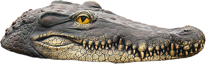 Pool Float Alligator Decoy, 32 Cm (12.6 in) Decoration Pond Floating Head Alligator, for Swimming Pools and, Look Realistic Crocodile, Resin Synthetic, Water Decoration Garden Yard - Image 1