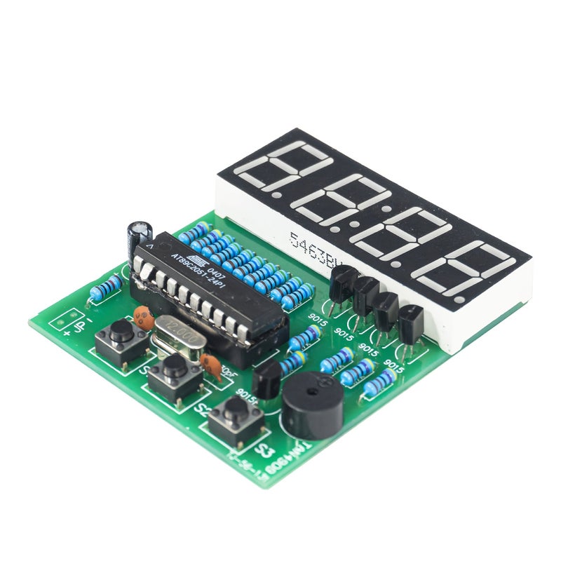 Cartoon 4 Digit Clock Kit Electronic Circuit Training Board Unassembled 1 Set - Image 5