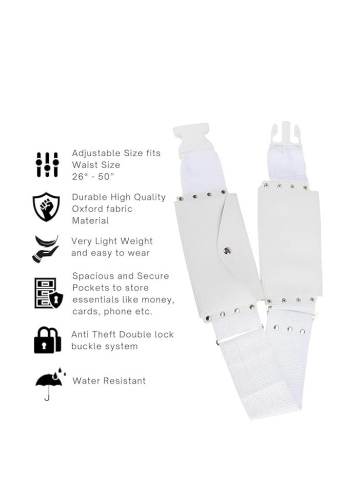 ULHYC Unisex White Waist Bag: Ideal for Umrah and Hajj Pilgrimages  - Image 3