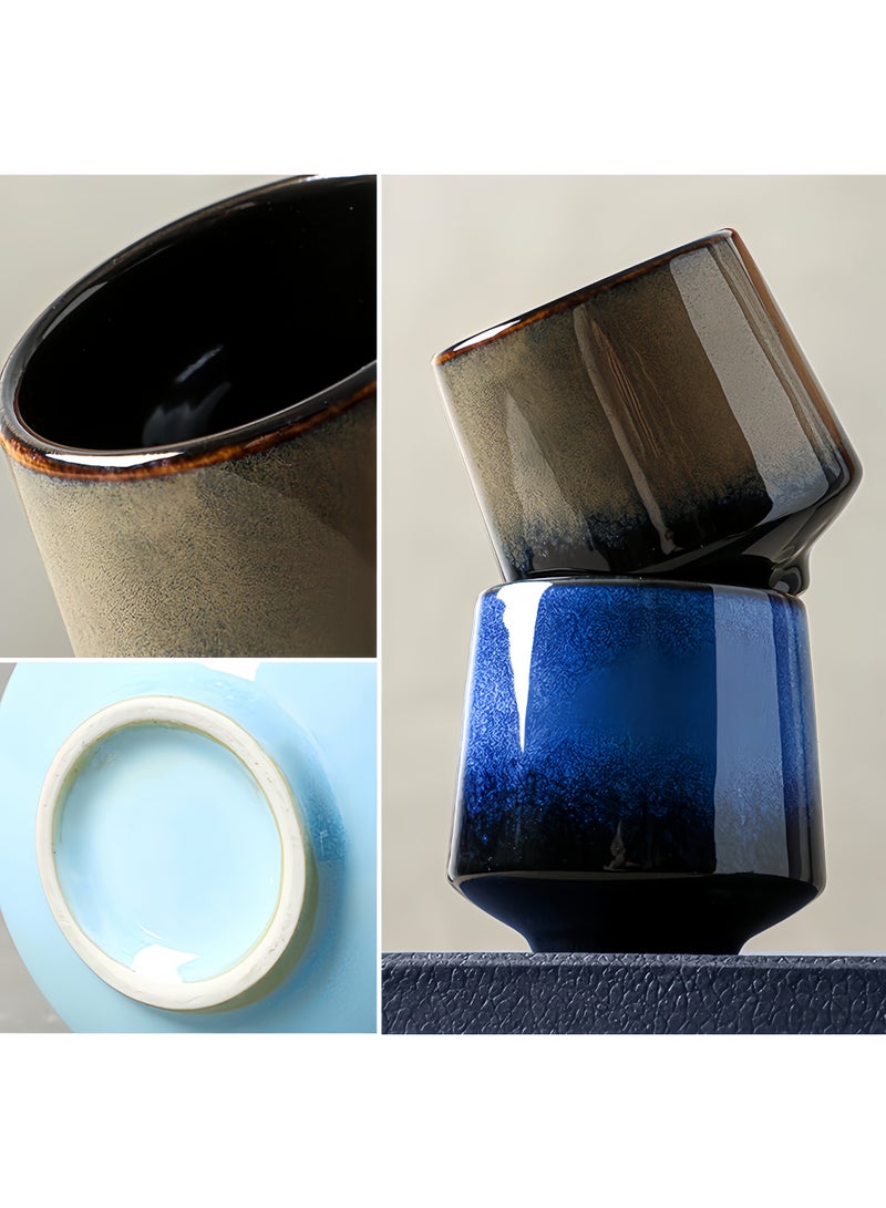 Espresso Cups Coffee Cups Mugs Handmade 4 pcs Tea Cups 220ml With Multicolour Gift Box Cups for Turkish Tea Cappuccino Latte - Image 5